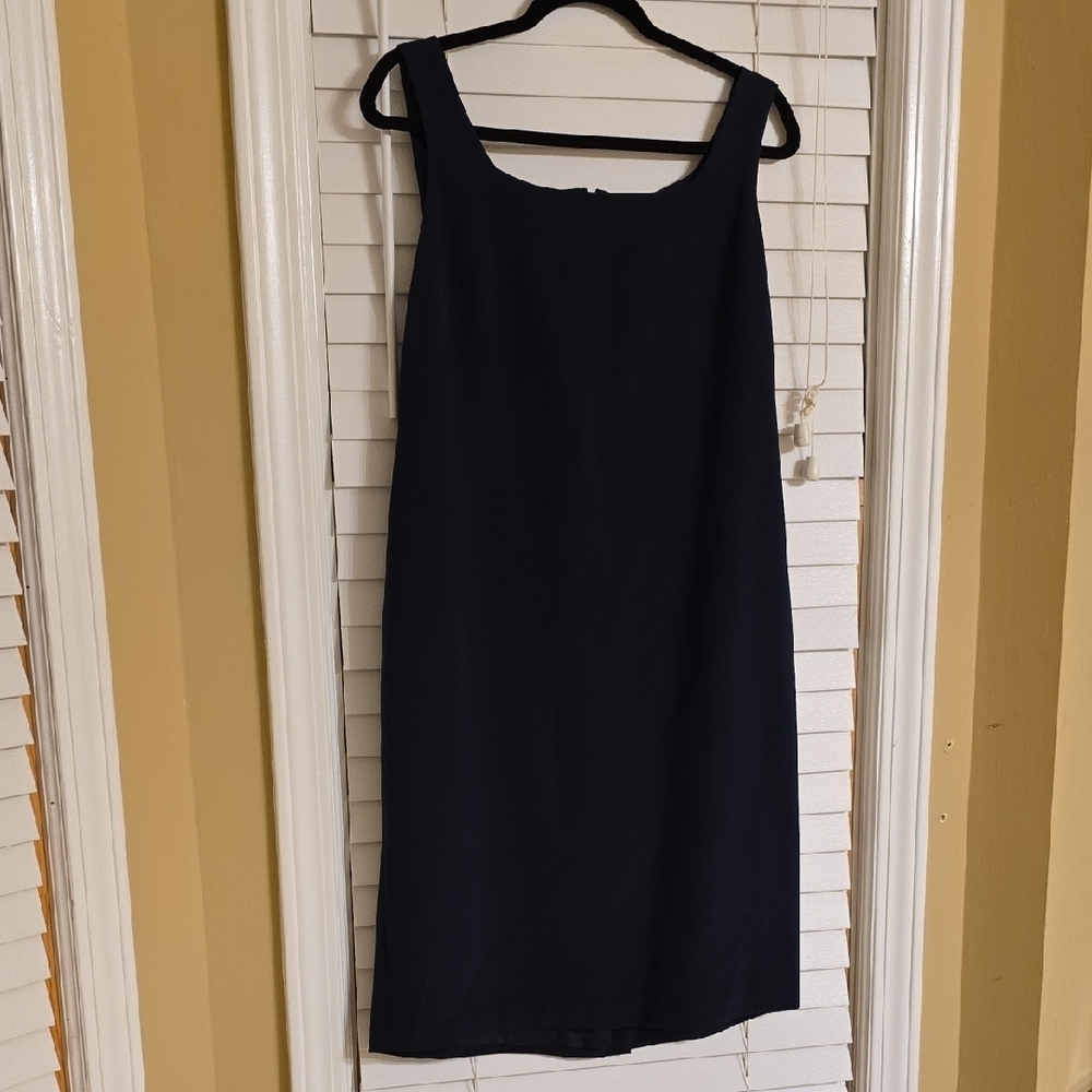 Teri Jon Silk Blue  Sleeveless Sheath Dress Size 12